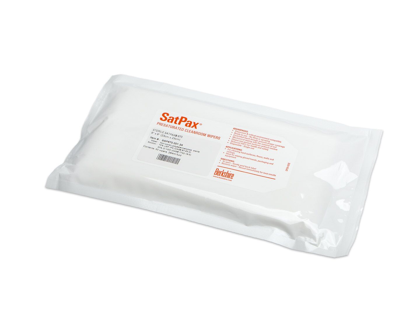 SSP67000124 Sterile Alcohol Wipes- Berkshire Corporation